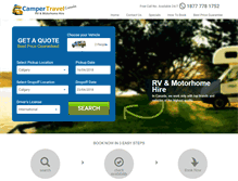 Tablet Screenshot of campertravelcanada.com